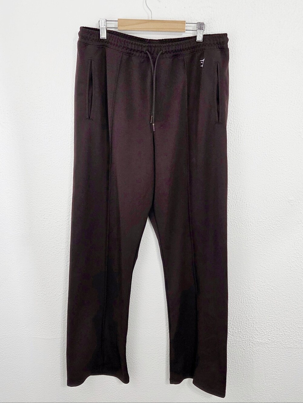 Gymshark Tricot jogger track pants heritage brown dark athletic women's Size XL